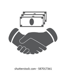 Contract icon, deal vector illustration