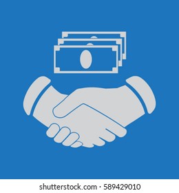 Contract icon, deal vector illustration