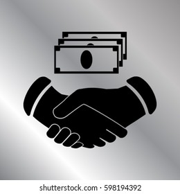 Contract icon, deal vector illustration