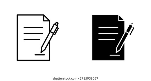 Contract icon design collection. Vector sign and symbol for UI designs