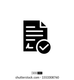 Contract icon, design inspiration vector template for interface and any purpose