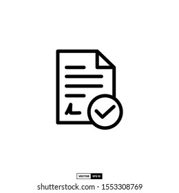 Contract icon, design inspiration vector template for interface and any purpose