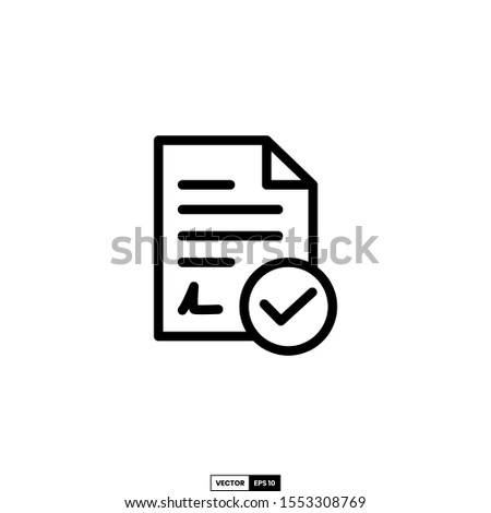 Contract icon, design inspiration vector template for interface and any purpose