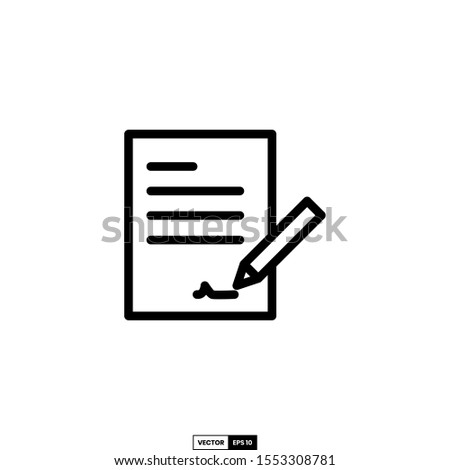 Contract icon, design inspiration vector template for interface and any purpose