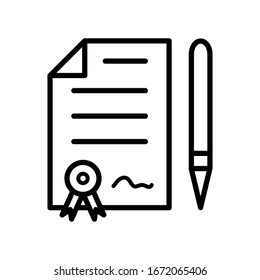 contract icon design vector template