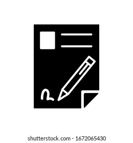 contract icon design vector template