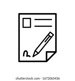 contract icon design vector template
