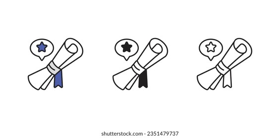 Diseño de icono de contrato con ilustración de fondo blanco