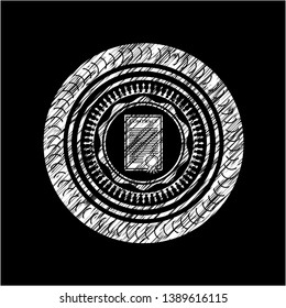 contract icon drawn with chalkboard texture