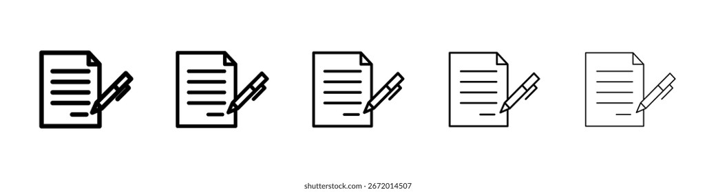 Icono de contrato llenado concepto de signo plano para el Diseño web.