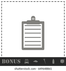 Contract icon flat. Simple vector symbol and bonus icon