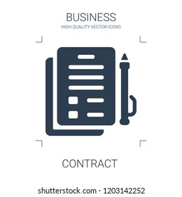 contract icon. high quality filled contract icon on white background. from business collection flat trendy vector contract symbol. use for web and mobile