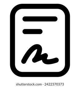 Contract Icon Illustration for web, app, infographic, etc