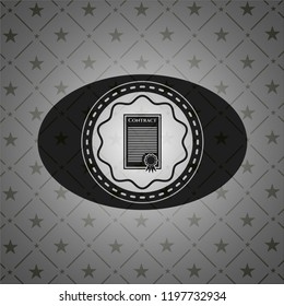 contract icon inside black badge
