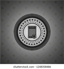 contract icon inside black emblem