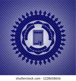 contract icon inside jean background