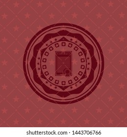 contract icon inside red icon or emblem