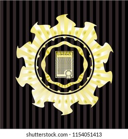 contract icon inside shiny badge