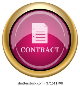 Contract icon. Internet button on white background. EPS10 vector.