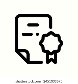Icono de contrato, ícono aislado en fondo claro, perfecto para Sitio web, blog, logotipo, Diseño gráfico, redes sociales, UI, App móvil