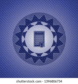 contract icon with jean texture