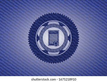 icono de contrato con textura jean