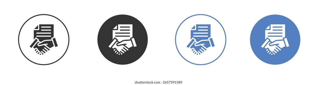 Diseños gráficos de logotipo de icono de contrato