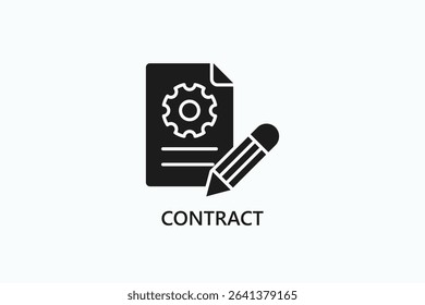 Contract Icon Or Logo Isolated Illustration