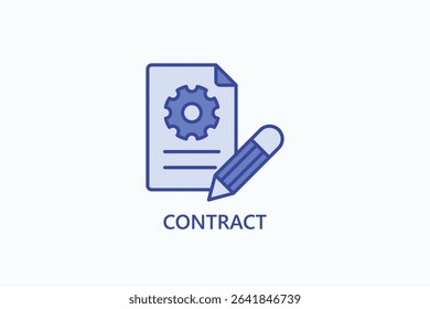Contract Icon Or Logo Isolated Illustration