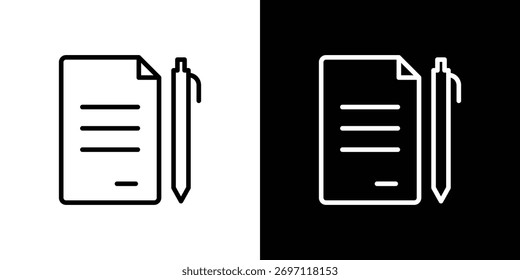 Contract icon Logo. Vector Illustration. EPS Illustration.