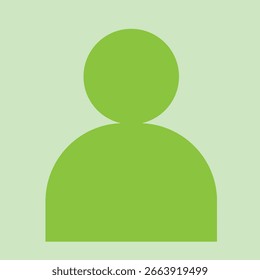 Ícone do contrato, Silhueta de usuário verde mínima no fundo verde-claro, perfeito para o perfil ou botões de contato.