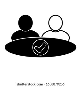 contract icon on white background