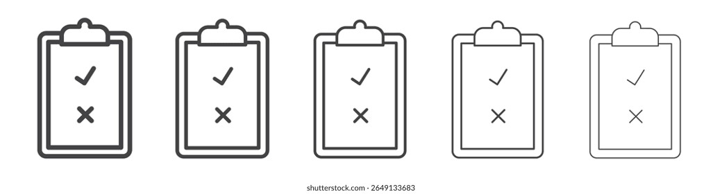 Contract icon outline ilustration vector symbol