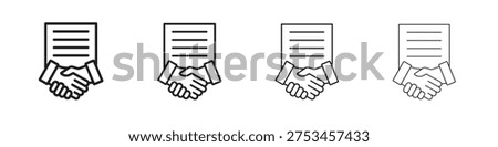 Contract icon outline vector. outline icons collection.