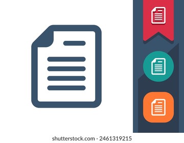 Vertragssymbol. Seite, Dokument, Datei, Brief, Nachricht. Professionelles Symbol für perfekte Vektorgrafik.