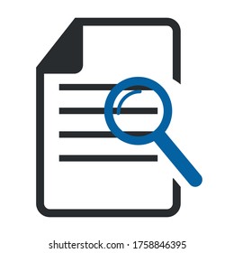 CONTRACT ICON WITH search, document icon with searck