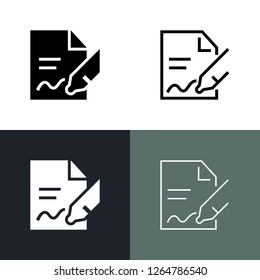 Contract Icon Set