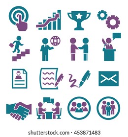 contract icon set