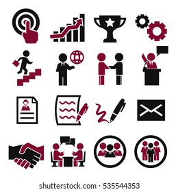 contract icon set