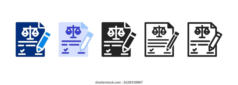 Contract Icon Set Different Style Collection