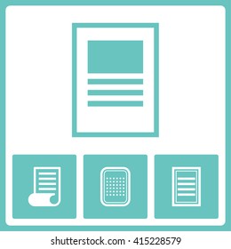 Contract icon set. Web vector graphic. Design collection.