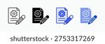 Contract Icon Sheet Multiple Style Collection Isolated Vector