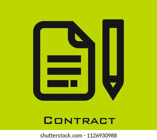 Contract icon signs
