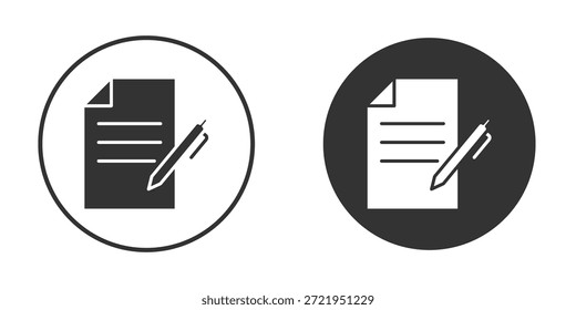 ícone do contrato forma silhueta gráfico simples símbolos clipart