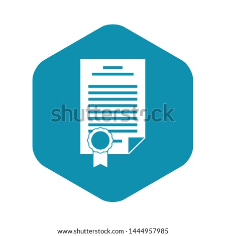 Contract icon. Simple illustration of contract vector icon for web