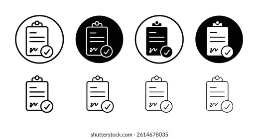Contract icon Simple outline vector logo
