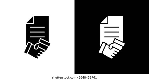 Contract icon symbol collection. Flat vector stock illustration.