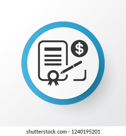 Contract icon symbol. Premium quality isolated agreement element in trendy style.