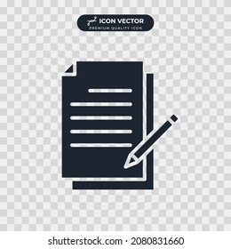 contract icon symbol template for graphic and web design collection logo vector illustration