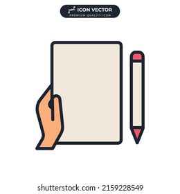 contract icon symbol template for graphic and web design collection logo vector illustration
